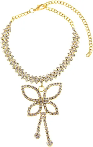 Butterfly Anklets for Women Tennis Rhinestone Ankle Bracelet Glisten Butterfly Anklets for Women Adjustable Summer Beach Foot Jewelry Summer Jewelry for Women 2024