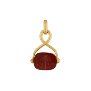 Carnelian Intaglio Unda Spinning Pendant