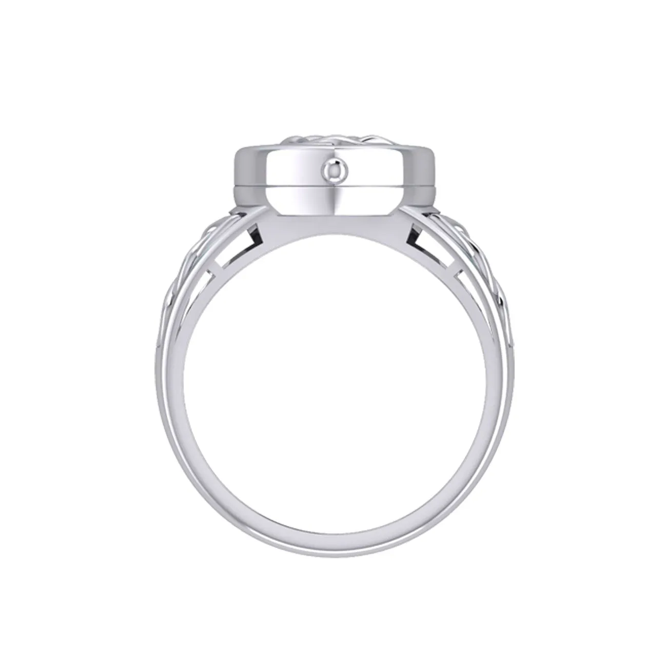 Celtic Heart Silver Poison Ring TRI2455