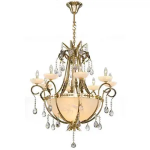 Chandelier Alabaster Asfour Gold Oxide