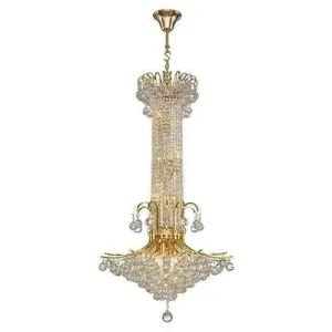 Chandelier Asfour 15 Bulbs Gold