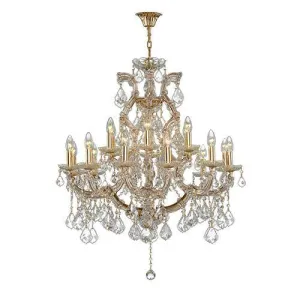 Chandelier Asfour 19 Bulbs Gold