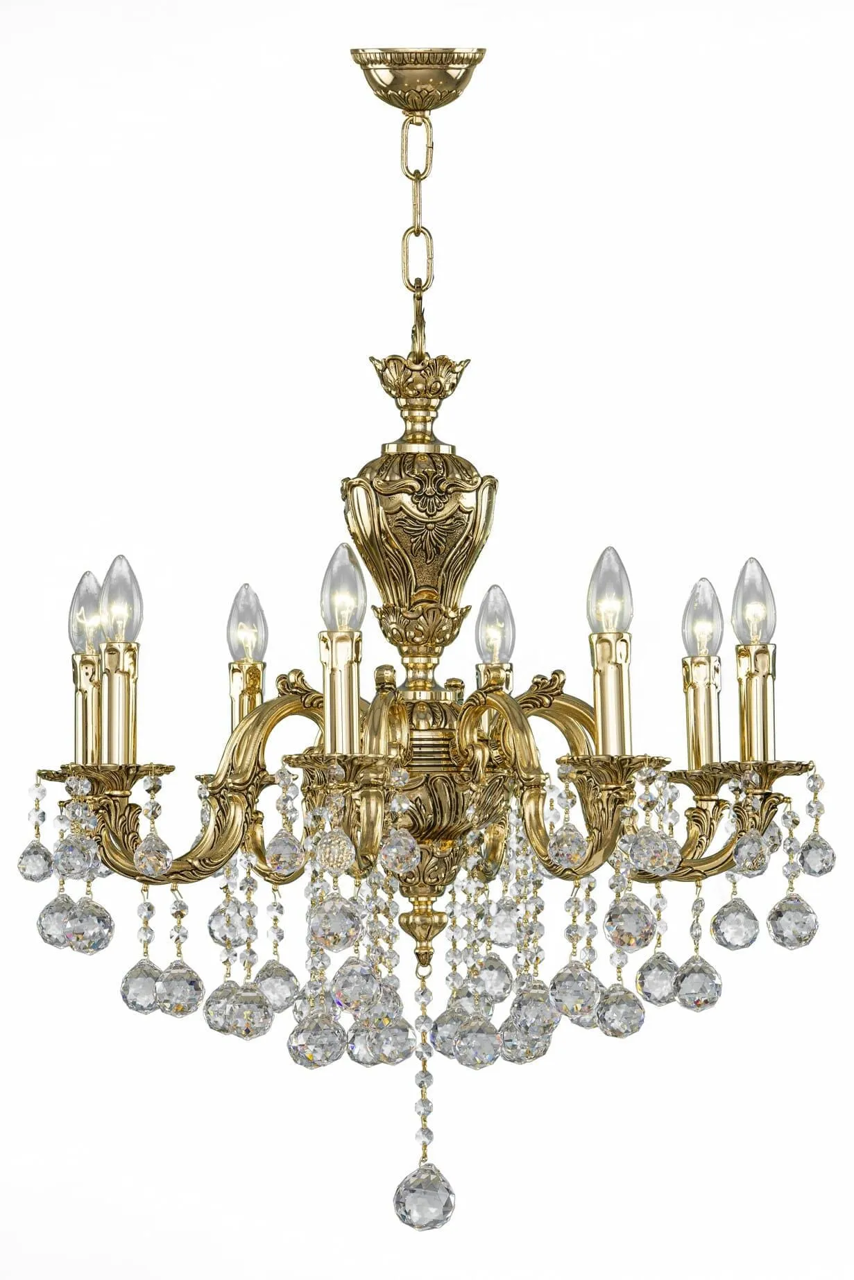 Chandelier Asfour Gold Oxide 8 Bulb