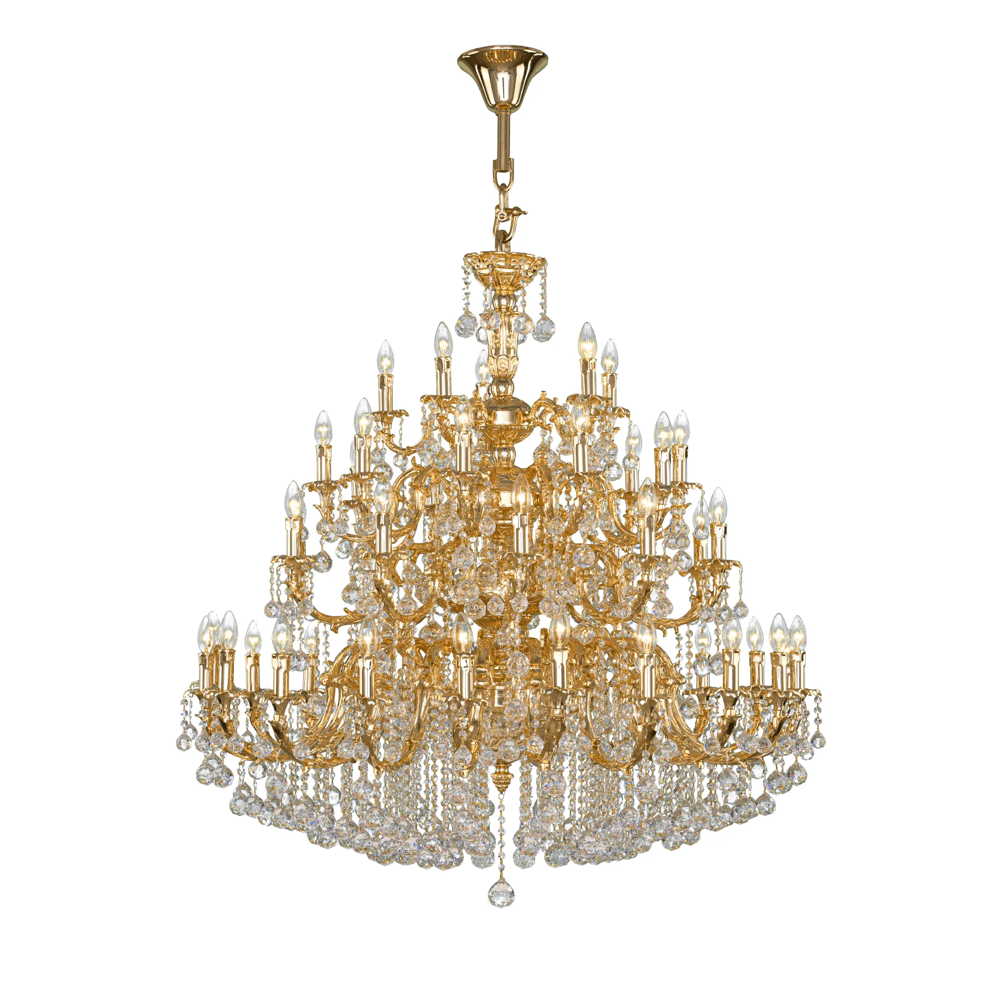 Chandelier Brand Asfour 45 Bulbs Gold