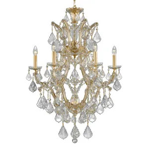 Chandelier Maria Theresa 7 Bulbs Gold