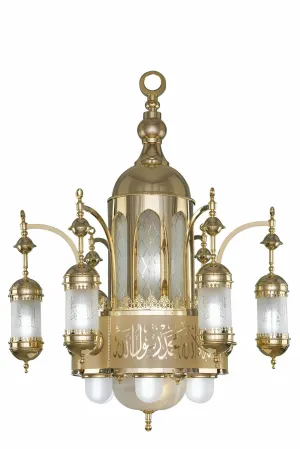 Chandelier S.zaib 120cm Gold Without Crystal 16 Bulb