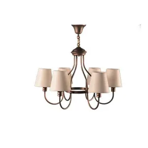Chandelier Tiara 6 Bulbs Color Brown