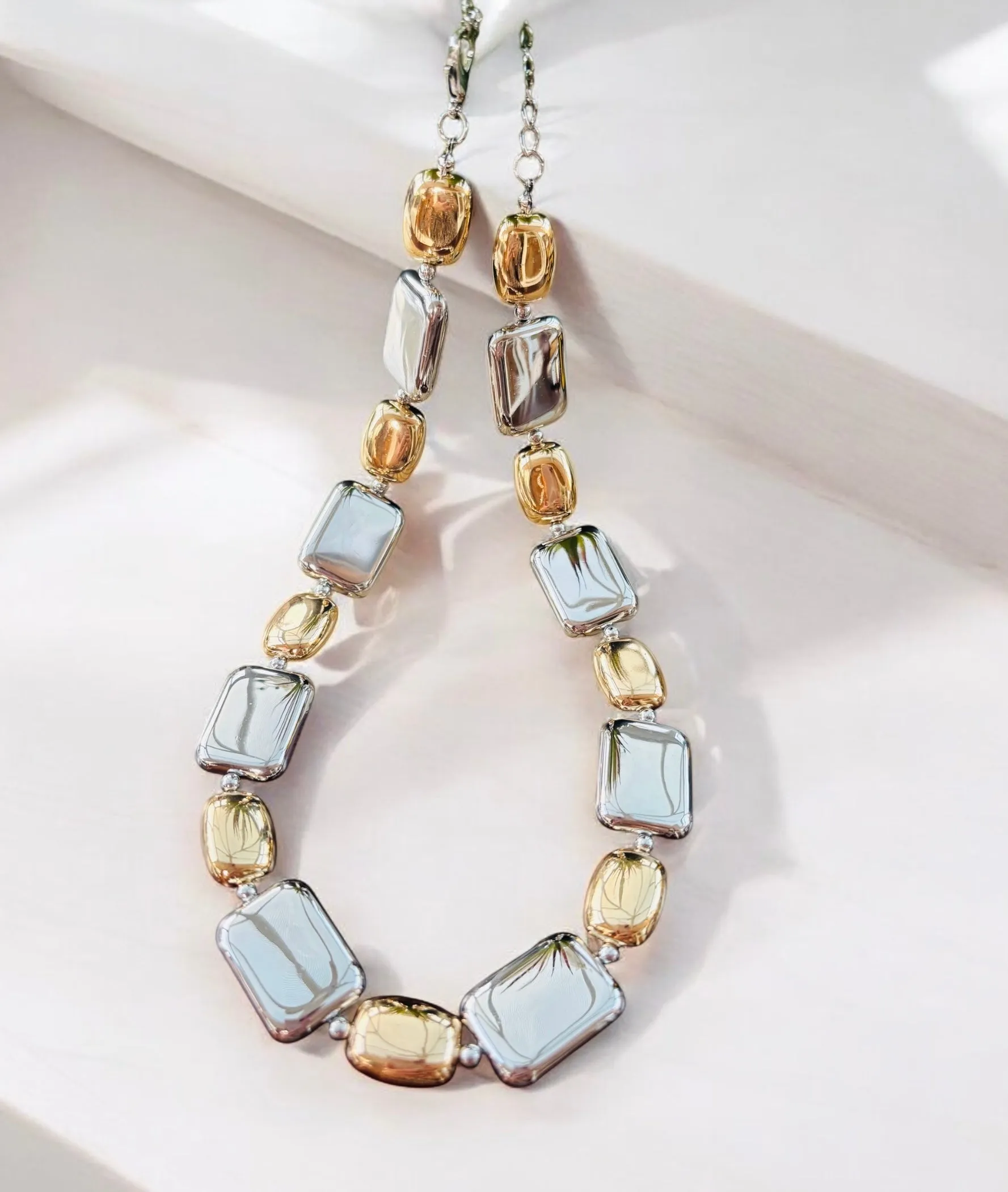 Chunky Link Necklace Two Tone
