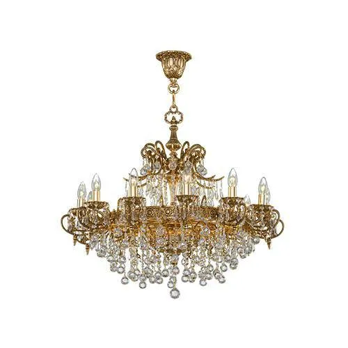 Classic Chandelier 18 Bulbs Oxide Gold
