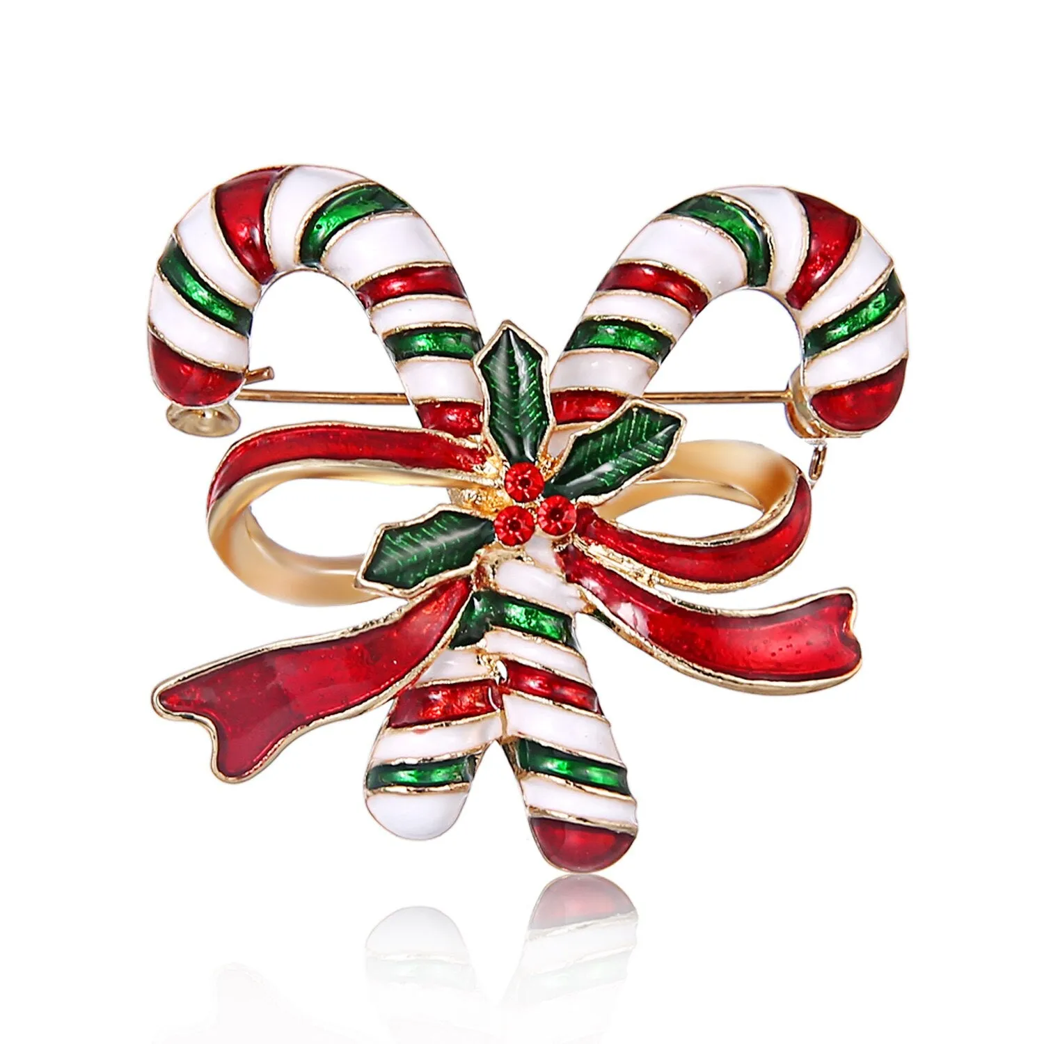 Classic Enamel Rhinestone Christmas Brooches Pins Christmas Santa Claus Christmas Trees Bells Socks Hat Boot Brooches Wholesale