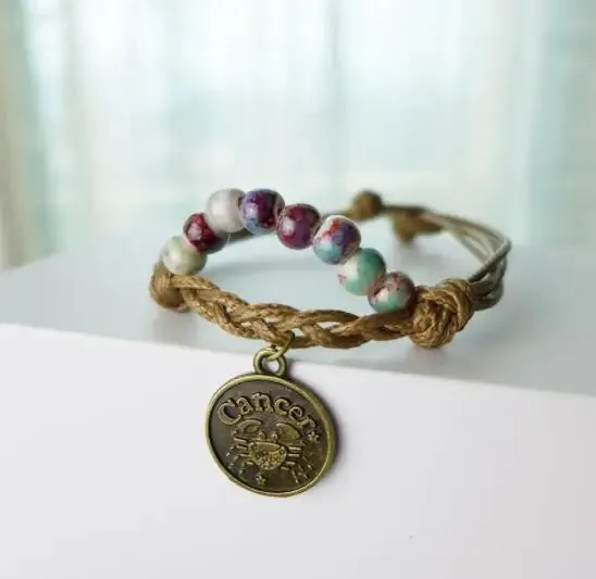 Constellations Ceramic hand made DIY Bracelets Artware Retro for womEN