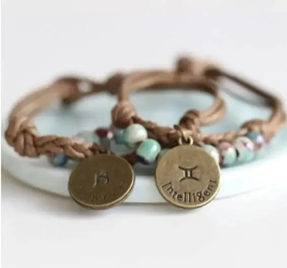 Constellations Ceramic hand made DIY Bracelets Artware Retro for womEN