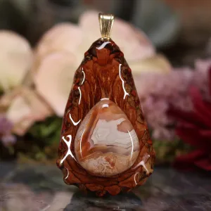 Crazy Lace Agate Teardrop