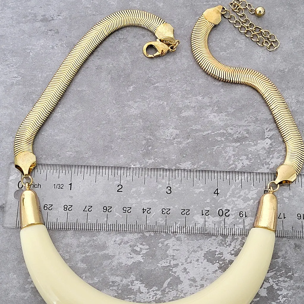 Cream Acrylic Statement Choker by Chico's