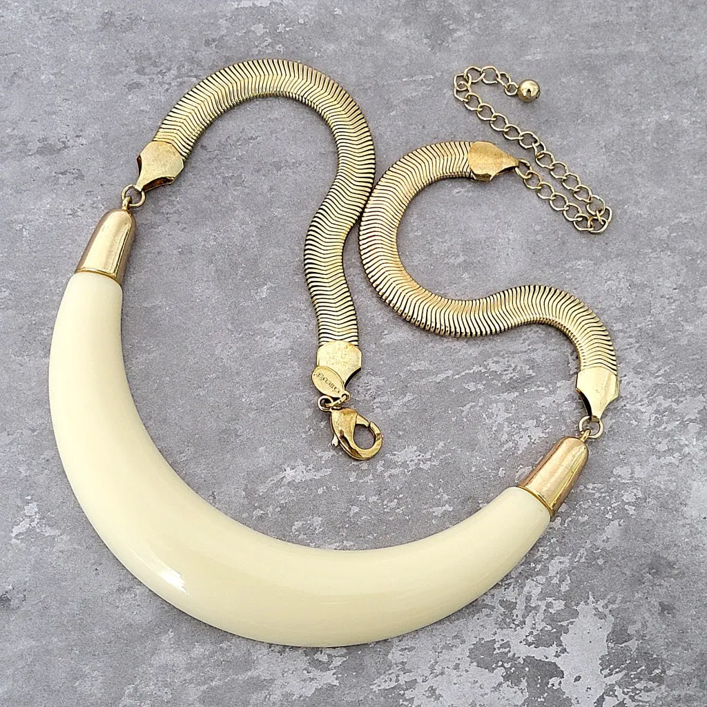 Cream Acrylic Statement Choker by Chico's