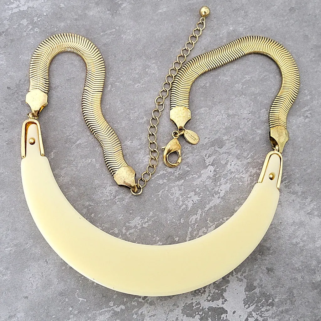 Cream Acrylic Statement Choker by Chico's