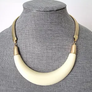 Cream Acrylic Statement Choker by Chico's