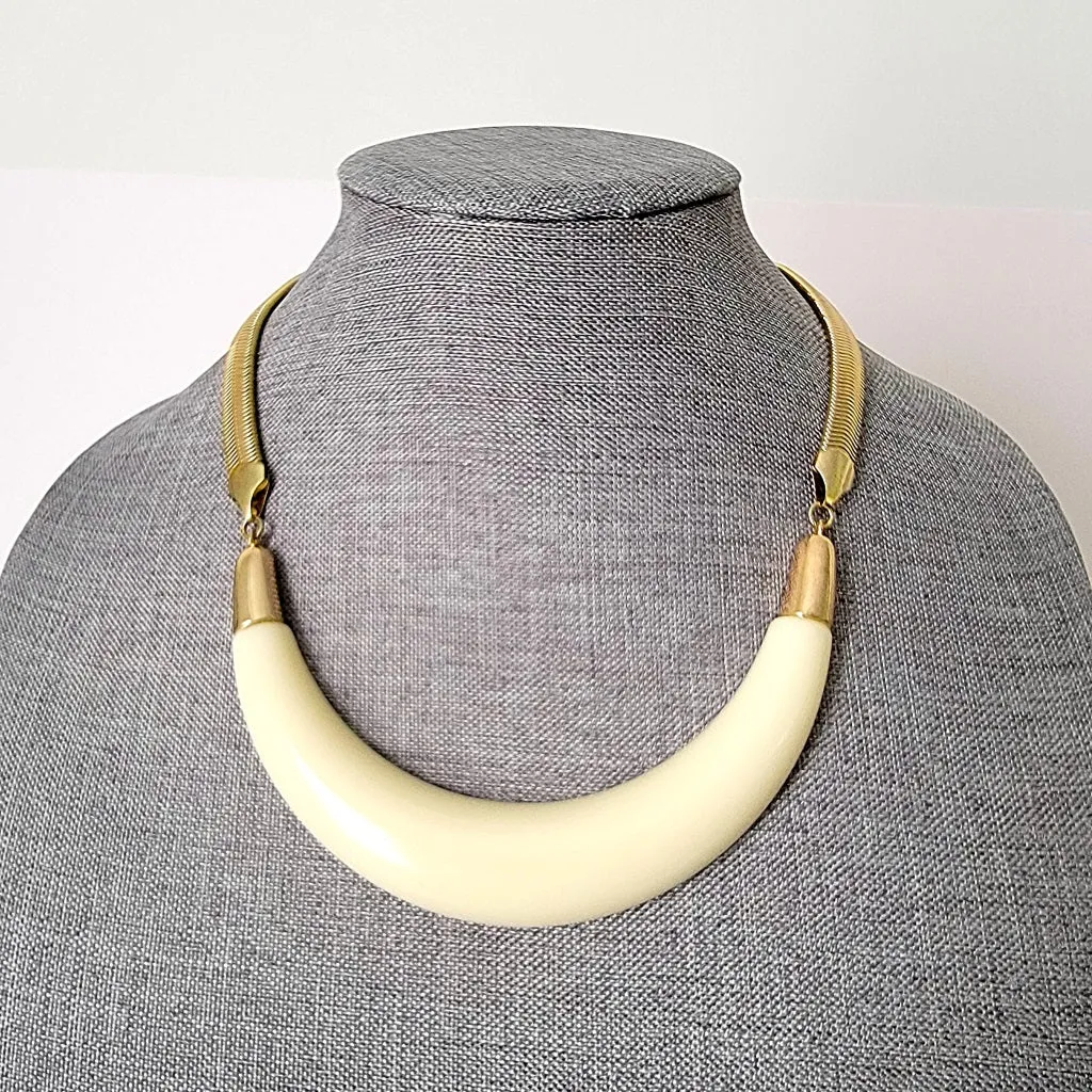 Cream Acrylic Statement Choker by Chico's