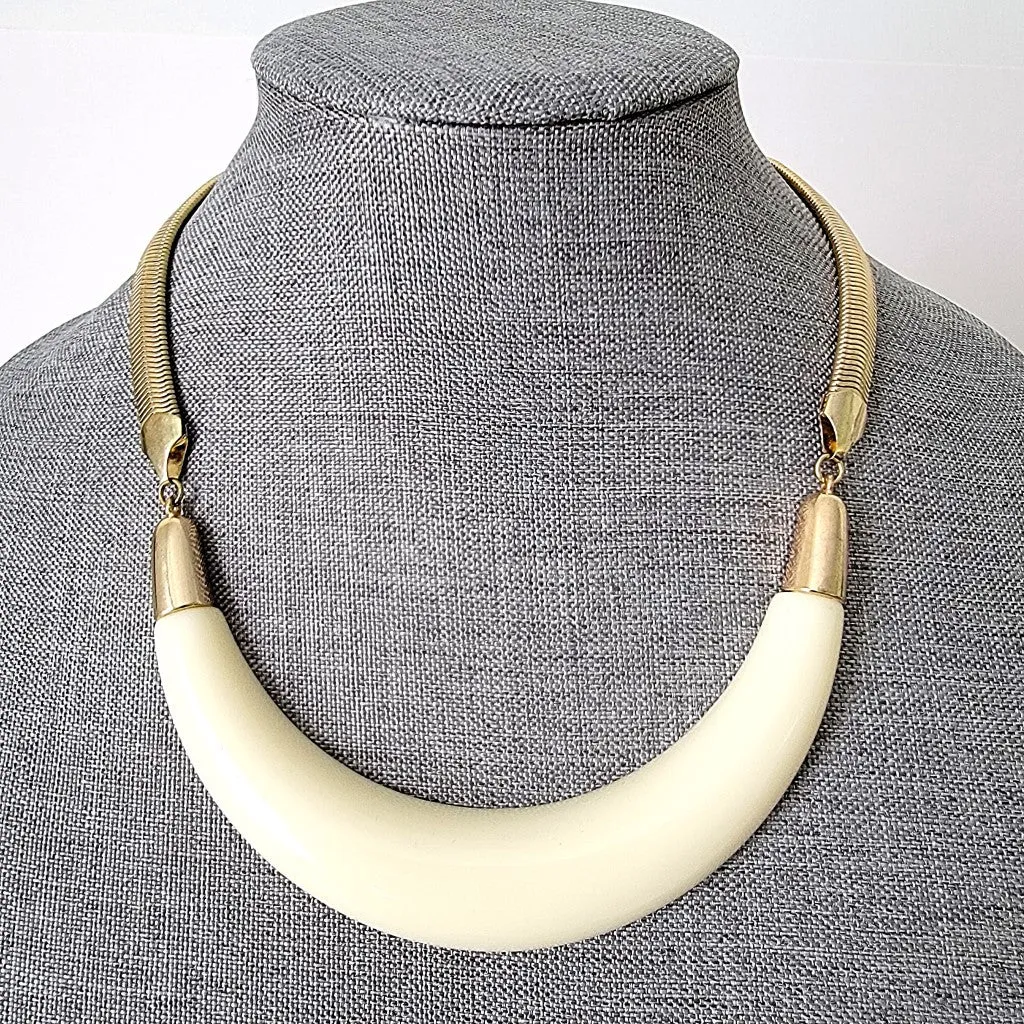 Cream Acrylic Statement Choker by Chico's