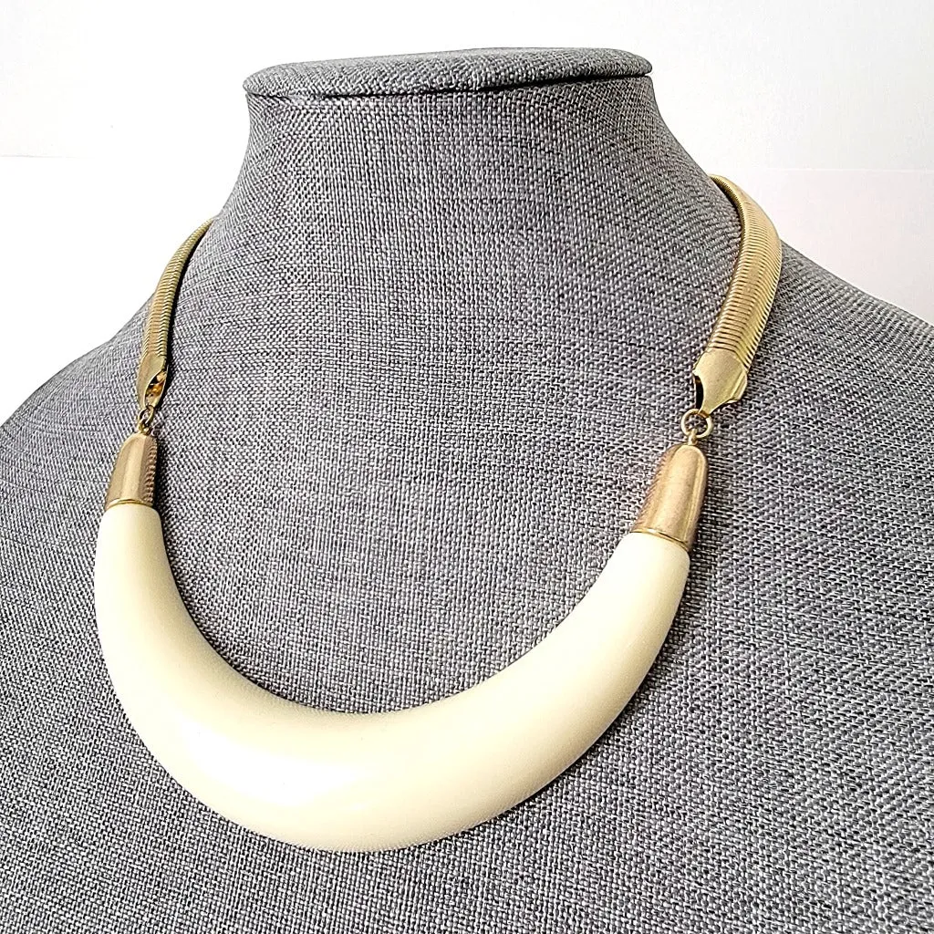 Cream Acrylic Statement Choker by Chico's