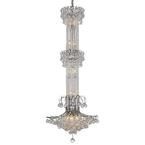 Crystal Chandelier 17 Bulbs Chrome