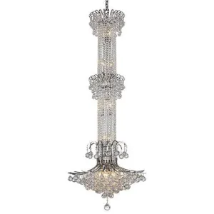 Crystal Chandelier 17 Bulbs Chrome