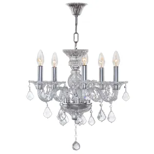 Crystal Chandelier 5 Bulbs Color Chrome