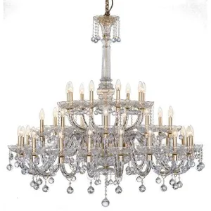 Crystal Chandelier Asfour  36 Bulbs Gold