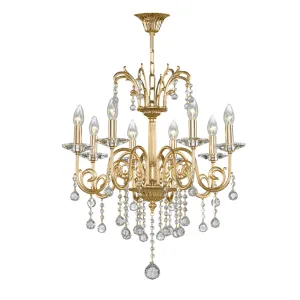 Crystal Chandelier Asfour 8 Bulbs
