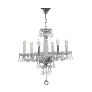 Crystal Chandelier Brand Asfour 6 Bulbs