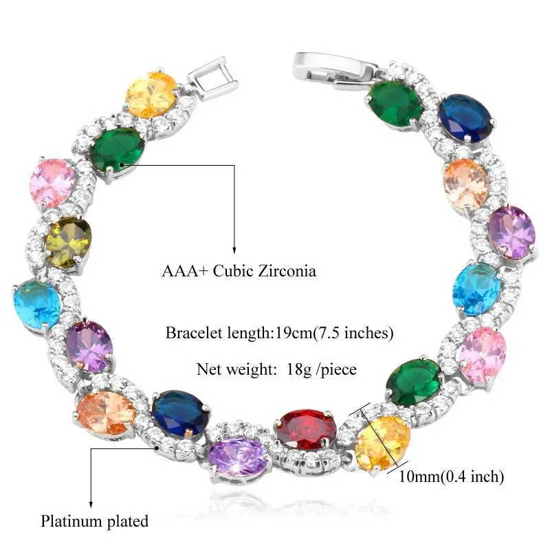Crystal Tennis Bracelet For Women Birthday Gift