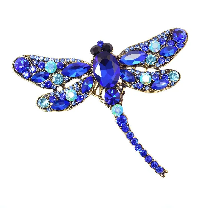 Crystal Vintage Dragonfly Broach for Women