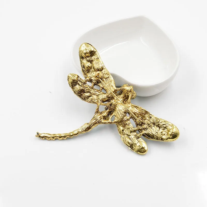 Crystal Vintage Dragonfly Broach for Women