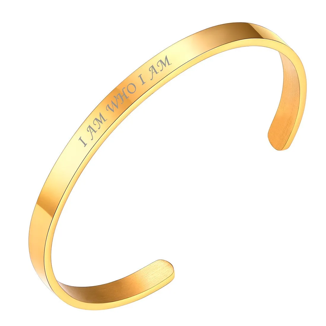 Custom Minimalist Engraved Cuff Bracelet