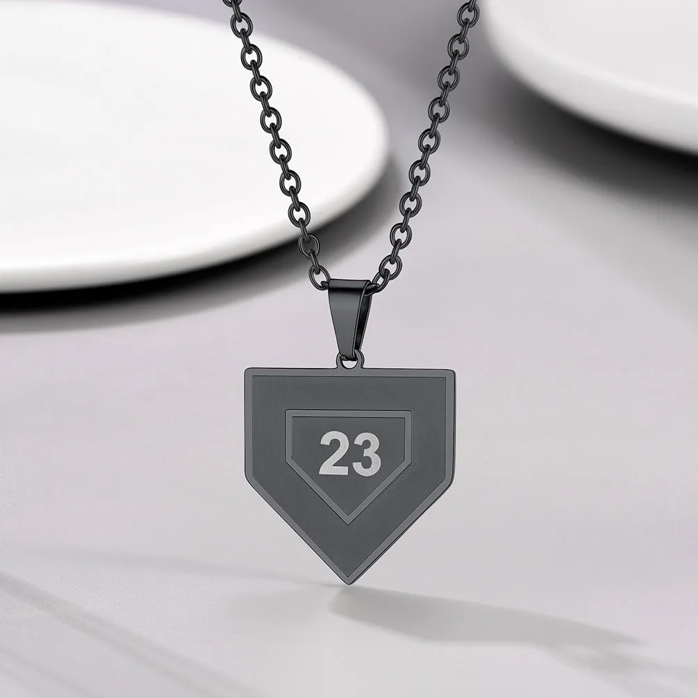 Custom Number Baseball Softball Necklace For Men Boys