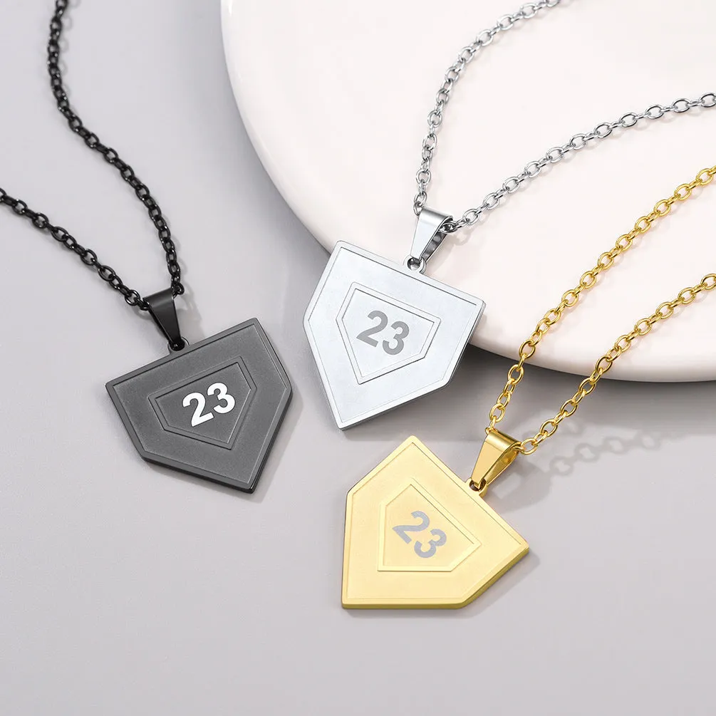 Custom Number Baseball Softball Necklace For Men Boys