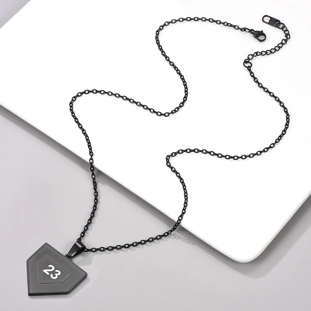 Custom Number Baseball Softball Necklace For Men Boys