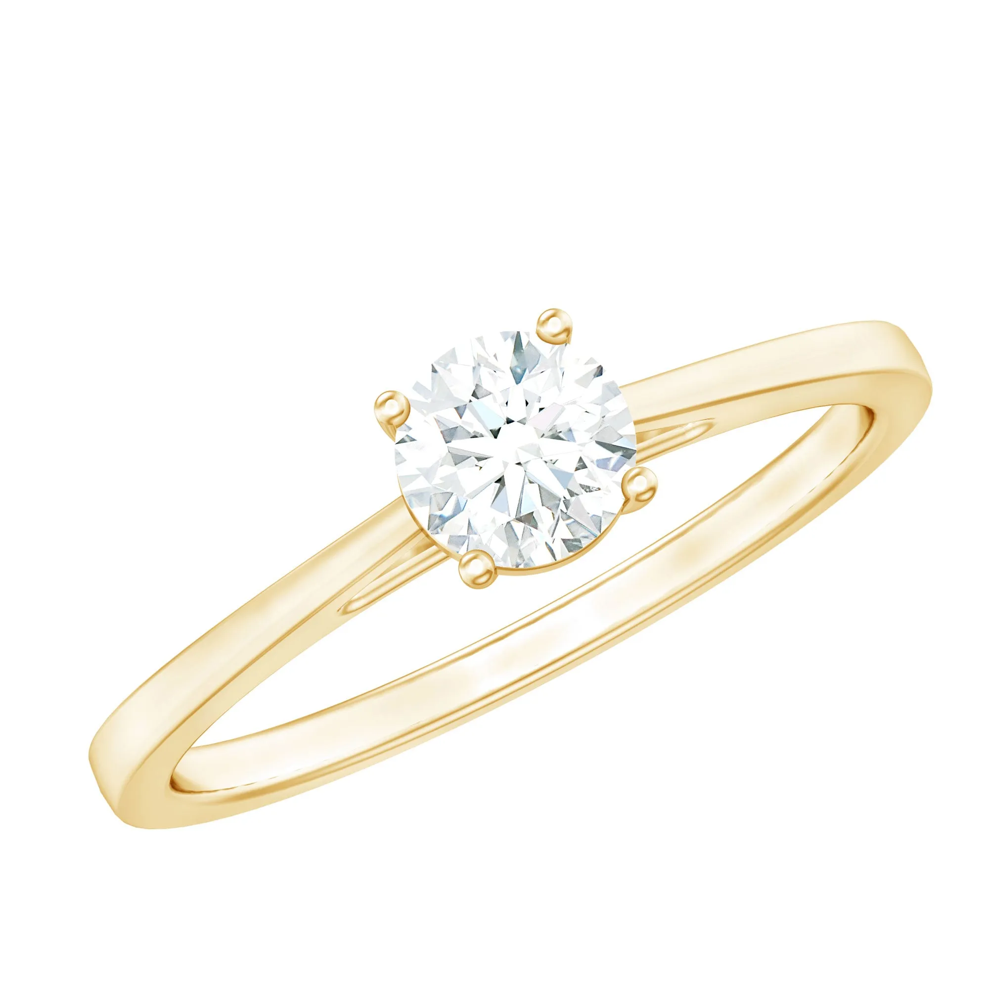 Dainty Moissanite Solitaire Promise Ring