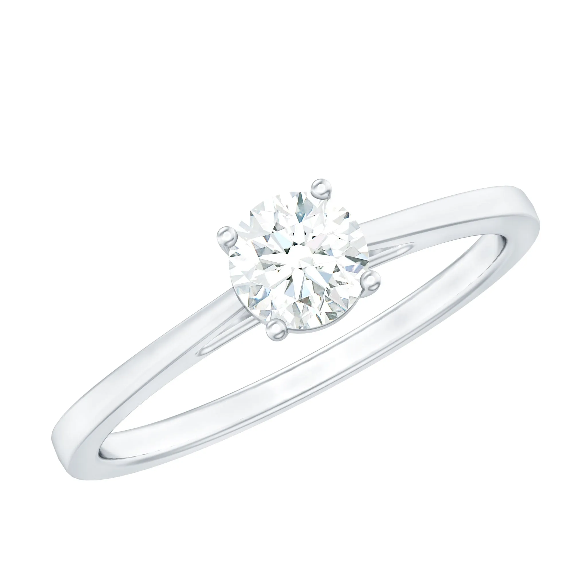 Dainty Moissanite Solitaire Promise Ring