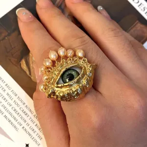 Devil's Eye Tassel Ring