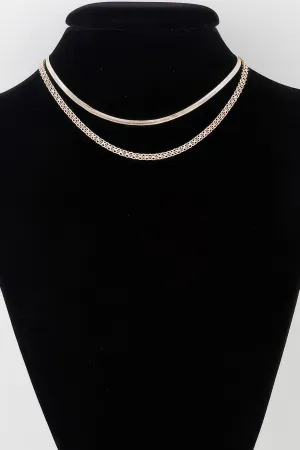 Double Snake Chain Necklace