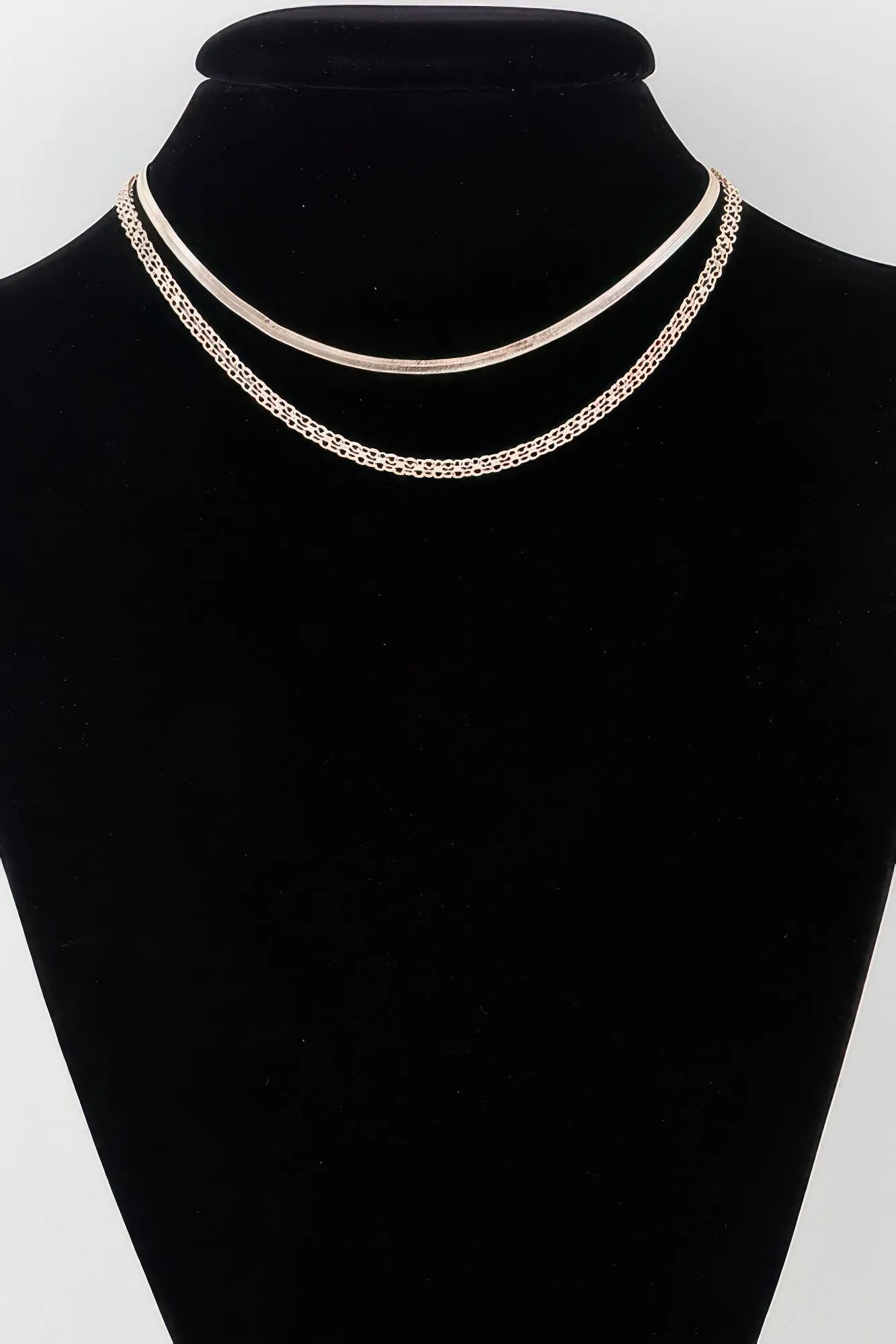 Double Snake Chain Necklace