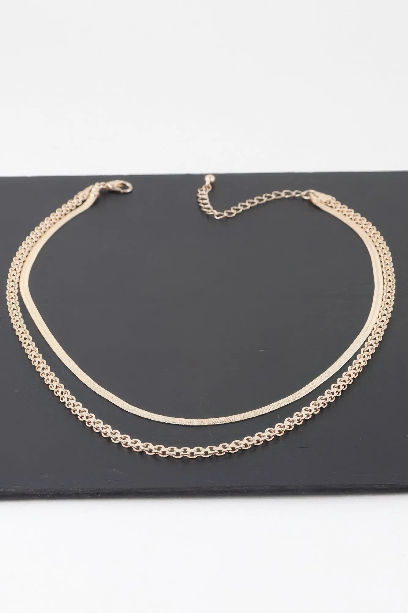 Double Snake Chain Necklace