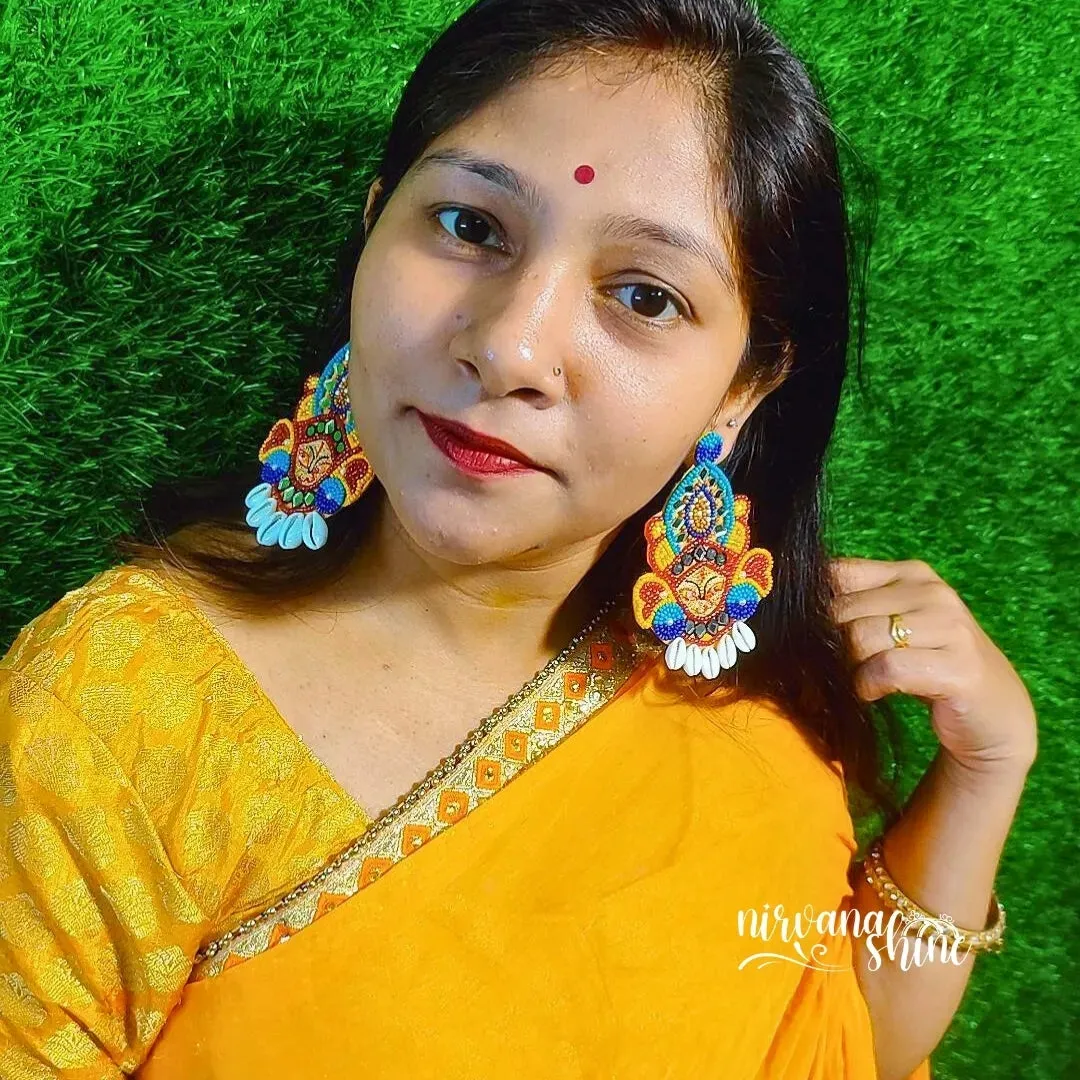 Durga Maa handmade Earrings