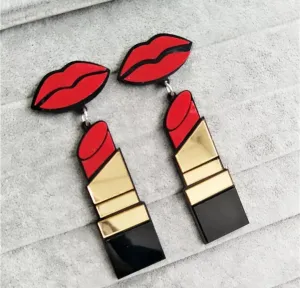 Earrings-Lipstick lips
