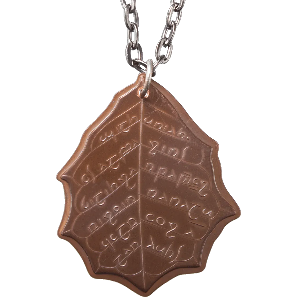 Elvish Copper Leaf of Fall Necklace