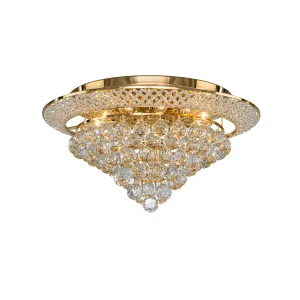 Empire Ceiling Lamp - 10 Bulbs - Gold