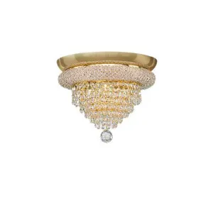 Empire Ceiling Lamp 3 Bulbs - Gold - Ball Clear