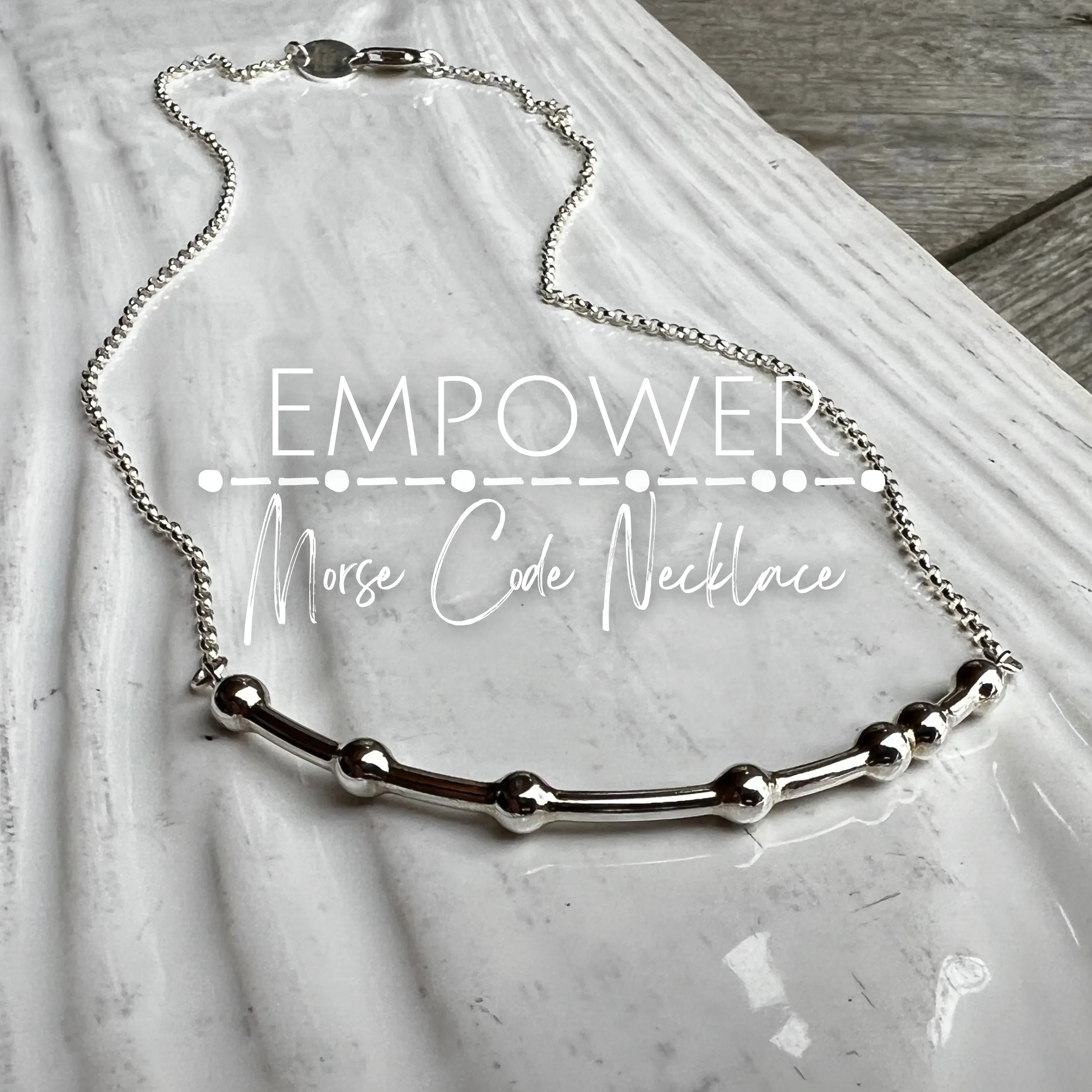 EMPOWER Morse Code Necklace