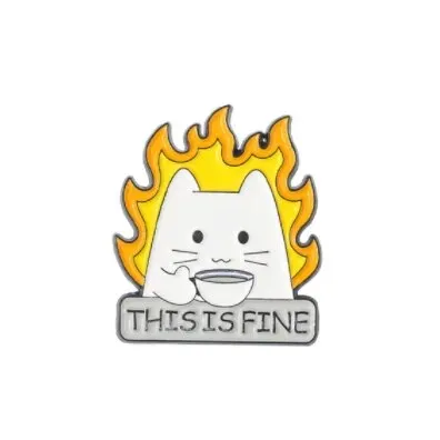 Enamel Pins Custom Funny Dark Humor Fire Earth Brooches Lapel Badge Bag Cartoon Jewelry Gift for Friends